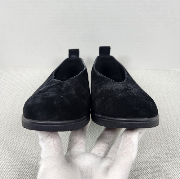 Eileen Fisher humor size 9.5 black suede wedge flats - Picture 13 of 13